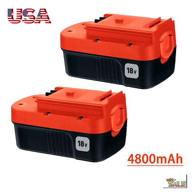 2 Pack 18V for Black and Decker HPB18 18 Volt 4.8 Ah Battery HPB18-OPE 244760-00