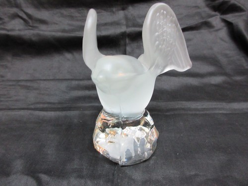 REIJMYRE KRISTALL Sweden CRYSTAL Frosted BIRD PAPERWEIGHT FIGURINE Perfect - Picture 3 of 4