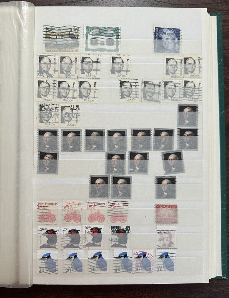 US Postage Stamp 8 x Stock Books, 1000's of Stamps Used/Duplicates eBay
