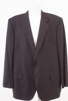 BALMAIN Herren Sakko Jacket Gr. 74 R Drop 7 Reine Super 120´S Wolle Schwarz