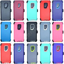 For Samsung Galaxy S9 Plus Heavy Duty Defender Case Cover with Belt Clip