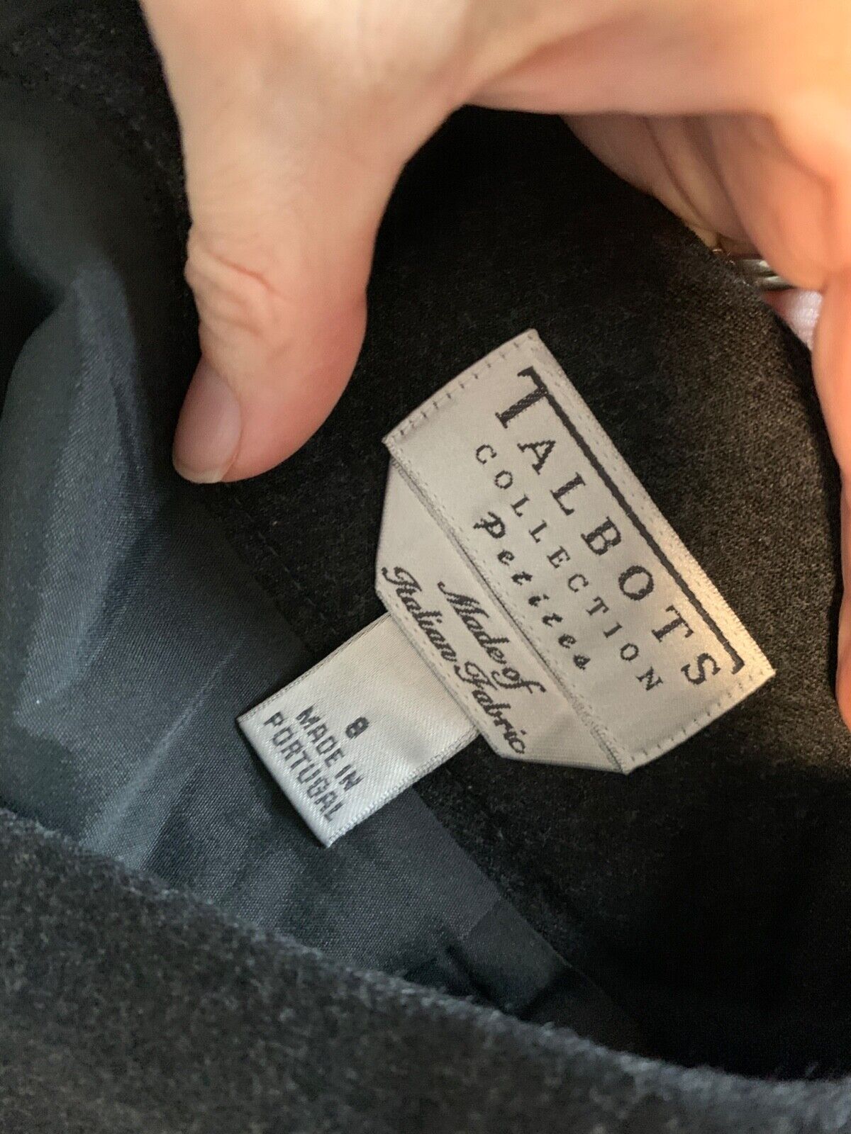 Talbots Gray Italian Wool Stretch Aline Midi Skir… - image 4
