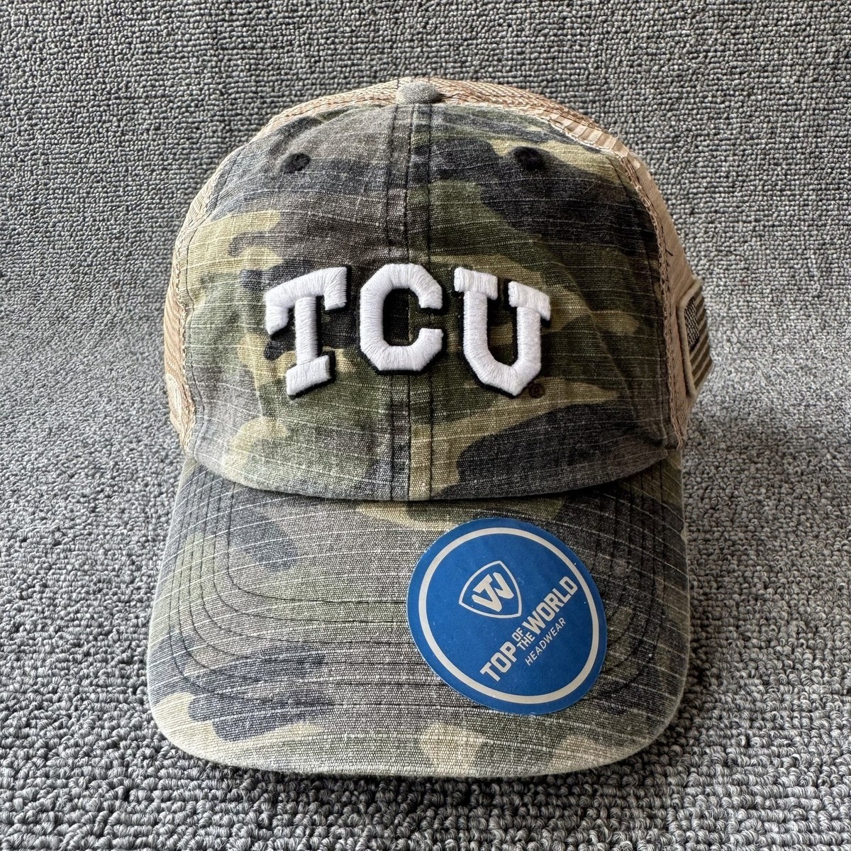 Top of the World TCU Camo Trucker Snapback Hat Cap