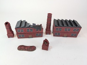 Factories Bundle FW257-BB05 BB234 Factory BB235 Destroyed Factory BB236 Chimneys