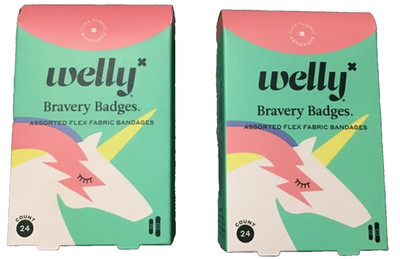 2 Packs Welly Bravery Badges - Unicorn/Rainbow Refill 24-Count Each * 48 Total