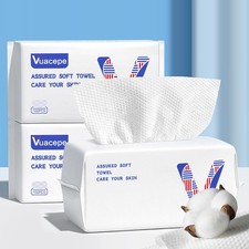 Towels Disposable Cotton Towels, 300 Count Biodegradable Soft Dry Tissue, Dry...