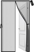 Yrh Fliegengitter BalkontüR Magnet 90X210 Cm, Schwarz | Insektenschutz