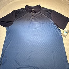 PGA Tour Golf Shirt Performance Polo Shirt Size Large In Blue Navy Blue NWT