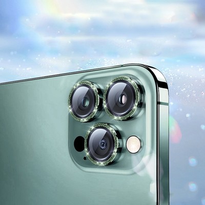 Glitzer Kameraschutzfolie Für iPhone 14 Pro Max Mit 9H Glas Und Nachtsichtring