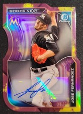 JOSE FERNANDEZ 2016 BOWMAN CHROME SERIES NEXT DIE CUT AUTO /25 #SN-JF MARLINS SP