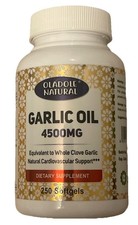 Garlic oil 4500 mg 250 Softgels Exp: 9/2027