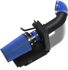 MOOSUN 4 inch Cold Air Intake Black Tube + Heat Shield for Black&Blue 