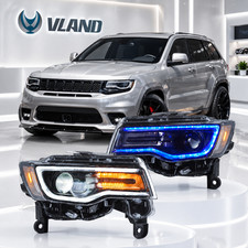 Full Led Headlights Black Housing For 2014-2022 Jeep Grand Cherokee Front Lamps Full Led Headlights Black Housing For 2014-2022 Jeep Grand Cherokee Front Lamps