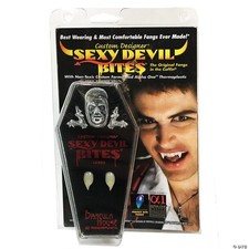 SEXY BITES DOUBLE FANGS DRACULA VAMPIRE TEETH APPLIANCE COSTUME MAKEUP FH05SM