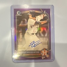 Topps 2025 Bowman Draft Xavier Neyens Astros Auto Purple Refractor /250 CPA-XN