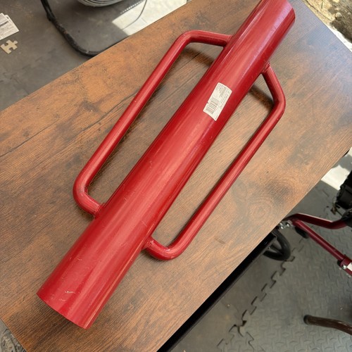 Everbilt Metal Fence Post Driver 3"x9"x23.5" Red Galvanized Heavy-Duty Steel