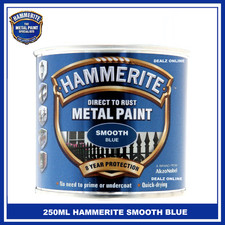 Hammerite Smooth Blue Direct to Rust Metal Paint 250ml