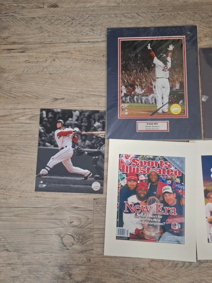 Lot of 10 Boston Red Sox Pictures Magazine Covers Photo File Sports Illustrated - Image 2 of 4