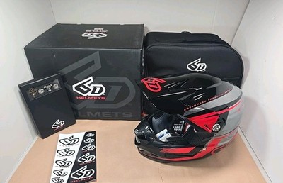 6D HELMETS ATR-2 Mach Helmet Adult  Small Red/Gray/Black 123325 New 
