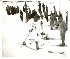 1950 ca SWITZERLAND Campionati SCI ALPINO Victor KRONIG in gara *Foto 12x10