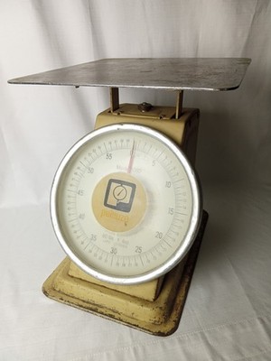 VTG Pelouze 1060 Vintage Scale 60lb Capacity Industrial Heavy Duty Metal Cream