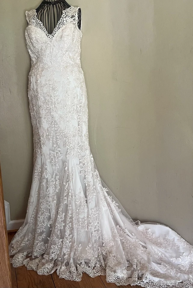 Wedding Gown Allure Bridals Size 10 Hint Of Blush - Image 2 of 4