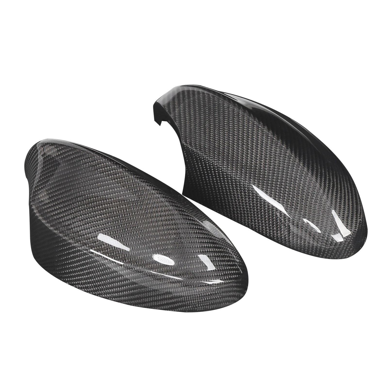 1 Pair Carbon Fiber Rearview Side Mirror Cover Cap Wing Mirror Housing
