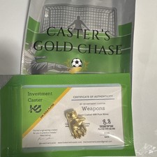 Investment Caster Goalkeeper Glove Figurine 24K Gold Plated Silver 8.8g