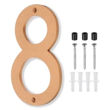 10 Inch House Number, House Address Numbers Sign Large Floating, Gold, 8