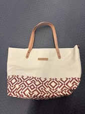NWT Petunia Pickle Bottom Tote Or Diaper Beige Block Double Straps Downtown