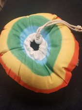 Green Fabric Cat Collar with Multicolor Design, Standard Type