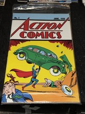 Superman #1, Action Comics #1 June 1938 Reprint 1992 w/ COA NM Loot Crate