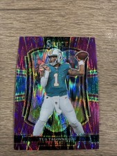 2025 Panini Select Tua Tagovailoa Purple Shock Prizm /699 Premier #181 Dolphins