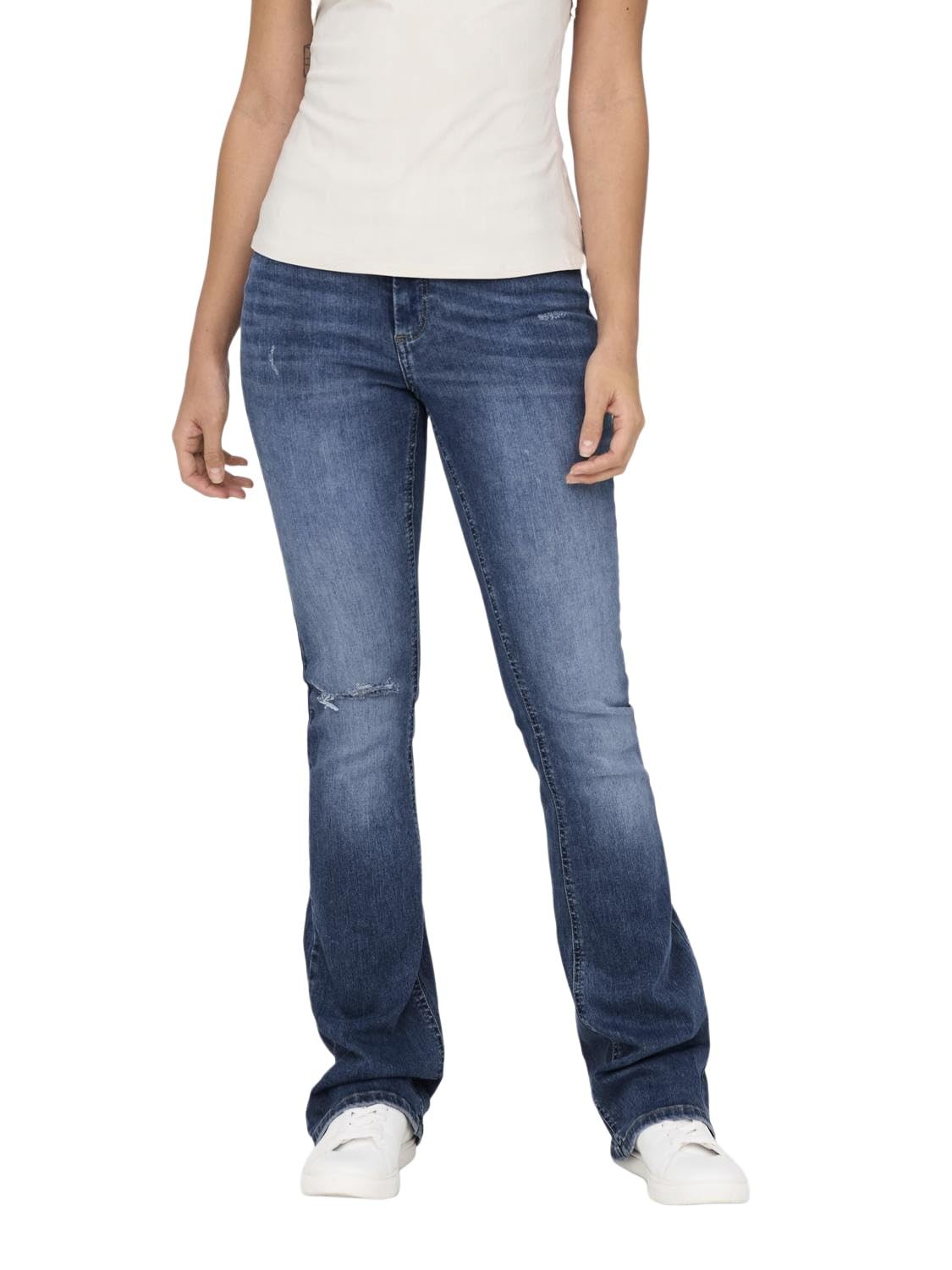 ONLY Female Flared Fit Jeans ONLBLUSH Medium Waist Flared Jeans, Medium Blue (Me