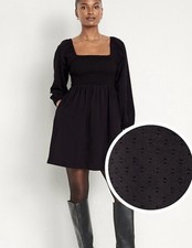 Old Navy Fit & Flare Square-Neck Clip-Dot Mini Dress Size XS Pockets NWT
