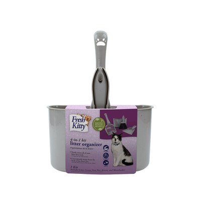 Fresh Kitty 4-in-1 Litter Box Organizer Cleanup Kit   Cat Litter Box Cleaning