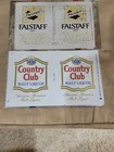 Ballantine, Falstaff & Country Club Lot of  3 Vintage Unrolled Beer Can Sheets — photo 4