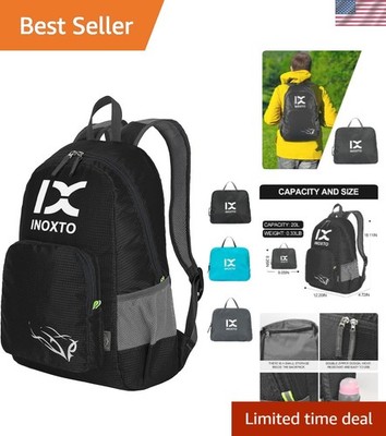 Adventure-Ready Black 20L Hiking Daypack   Ultra Lightweight & Compact Design
