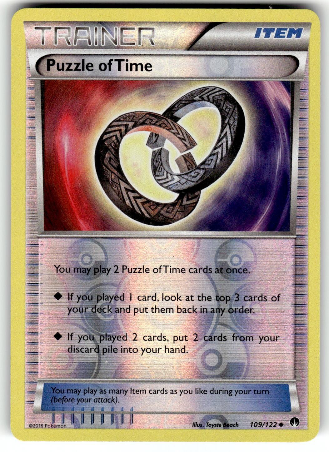 Puzzle of Time 109/122 Uncommon | | BREAKpoint Pokemon Reverse Holo | NM