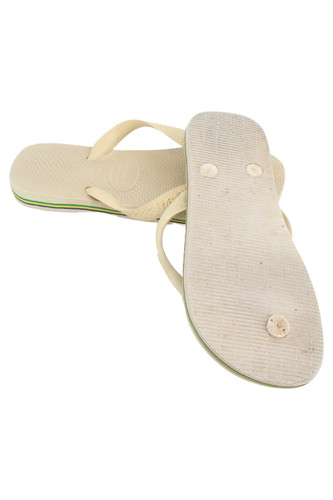 Sandali infradito Havaianas bambini beige taglia 35 estivi spiaggia logo - Foto 3 di 4