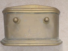 ANTIQUE VINTAGE BRASS FIRE FRONT FENDER CURB CURVED TIDY BETTY ASH COVER