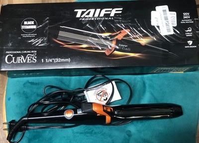 TAIFF Curves Professional Black Titanium Curling Iron   High-Performance Hair