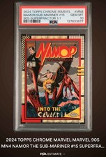 Marketplace image: 2024 Topps Chrome Marvel Namor/Sub-Mariner #15 90s - Superfractor 1/1 - PSA 10