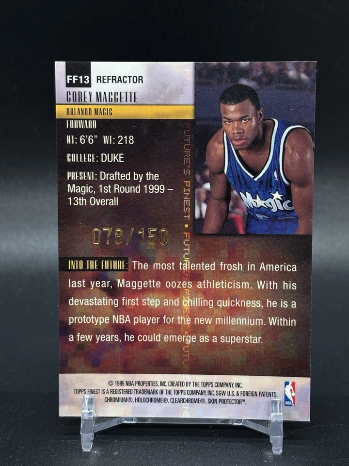 1999-00 Topps Finest - Future's Finest Corey Maggette Refractor/150 (RC) #FF13 Foto 2 de 2