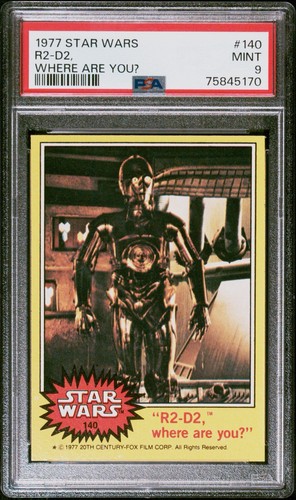 1977 Topps Star Wars #140 "R2-D2, where are you?" — PSA 9
