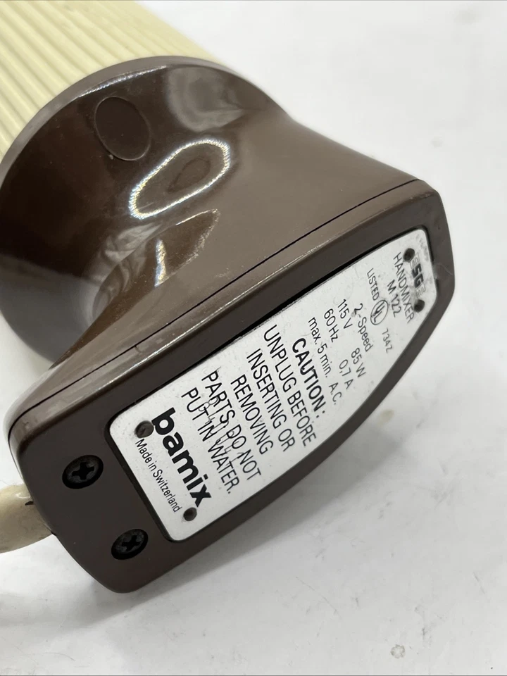 Batidora de inmersión multiusos vintage BAMIX M-122 varita mezcladora de mano hecha en Suiza Foto 3 de 4