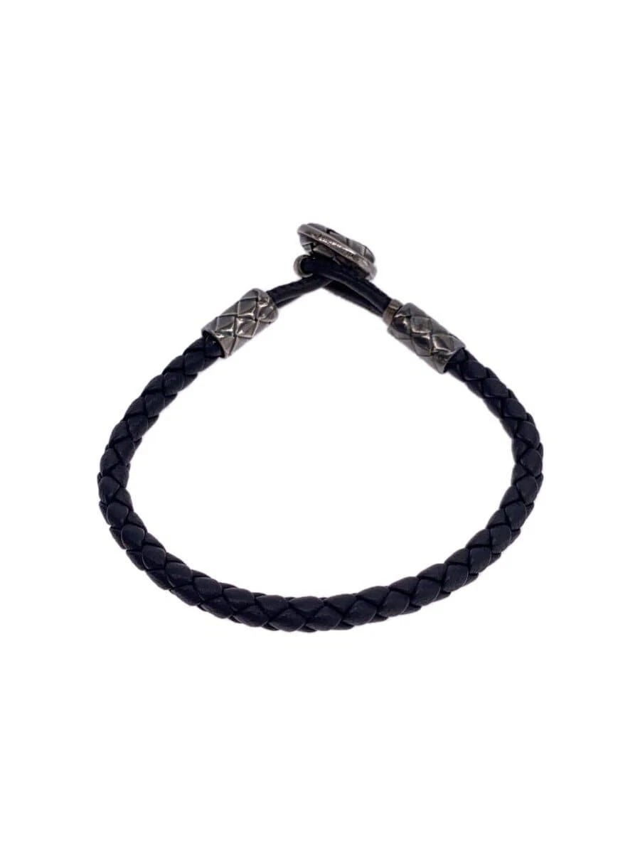 BRACCIALE BOTTEGA VENETA PELLE NERO DONNA