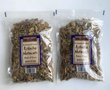 2 Bags Trader Joe's Dry Roasted and Salted Pistachio Nutmeats Halves Pieces