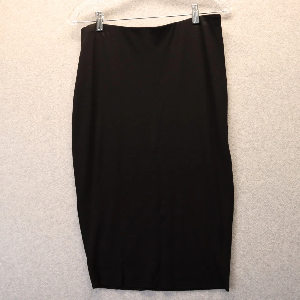 Saia Vince Camuto feminina pequena elástica cintura cravejada preta - Imagem 2 de 4