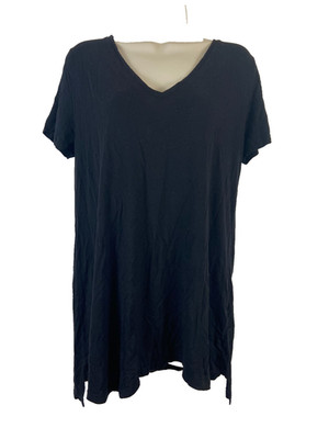 Primark Damen Top Schwarz V-Ausschnitt Kurzarm Gr. M